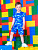 Спортивные  шорты "Милитари синий" - Размер 158 - Цвет синий - интернет-магазин Bits-n-Bobs.ru