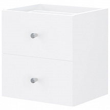 Элемент встраиваемый с 2 ящиками для стеллажа Polini Home Smart (белый, арт.0002239.9) - Цвет белый - Картинка #1
