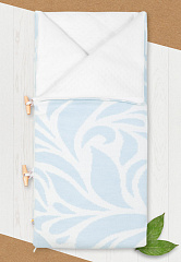 Конверт-одеяло с шапочкой "Миндаль" - Размер 70х35 - Цвет голубой - Картинка #1